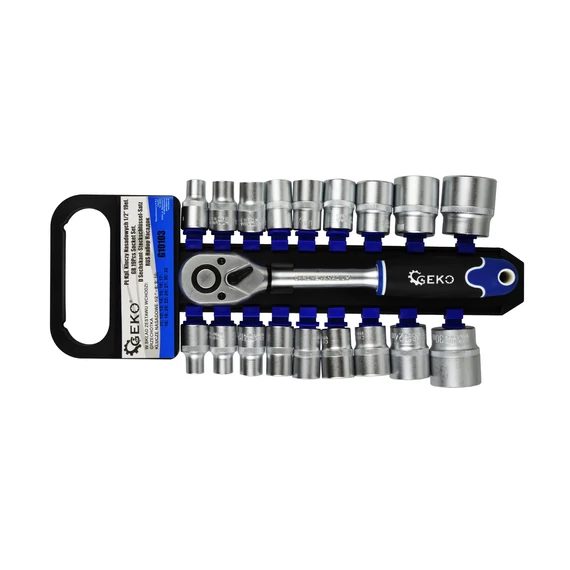Geko dugókulcs készlet, 1/2", 8-32mm, 19 részes