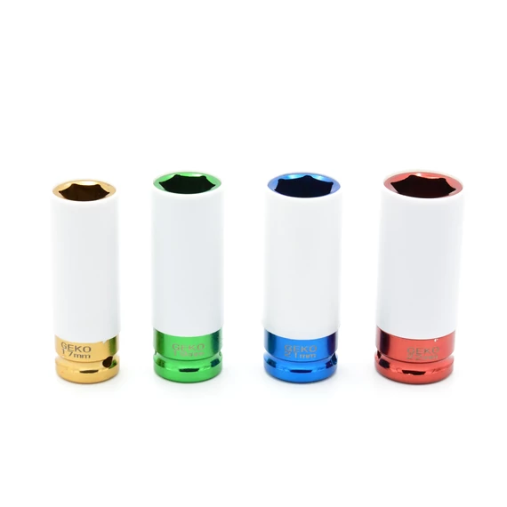 Geko kerékkulcs készlet, Cr-Mo, 1/4&quot;, 17-22mm, 4 részes