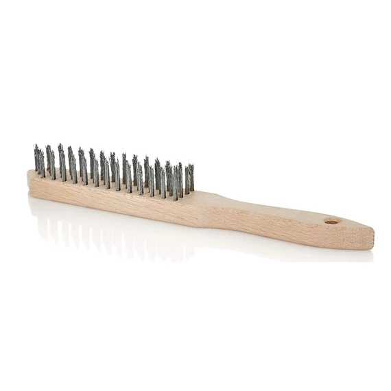 Geko drótkefe acélhuzalos, fa, 4 soros