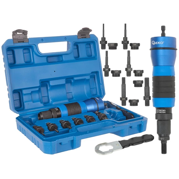 Geko szegecsanya adapter fúróhoz, M3-M10