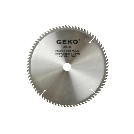Geko vidiás körfűrészlap fához, 80 fog, 230x22mm