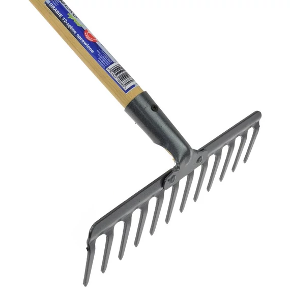 Geko gereblye fa nyéllel, 132cm, 12 fogas