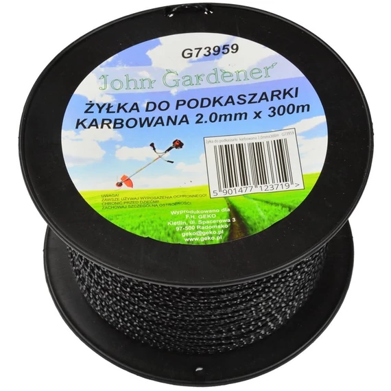 Geko John Gardener fűnyíró damil, hullámos, 2mm, 300m