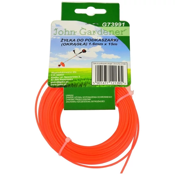 Geko John Gardener fűnyíró damil, kerek, 1.6mm, 15m