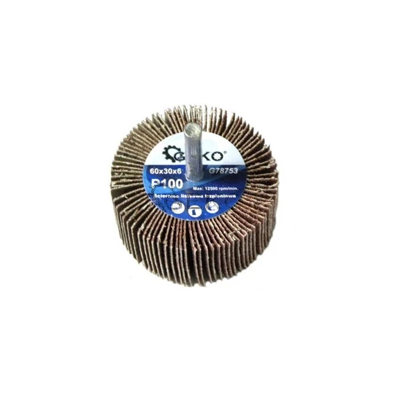 Lapkás csiszolókorong fúrógépbe fogható szárral 60x30mm (P100)
