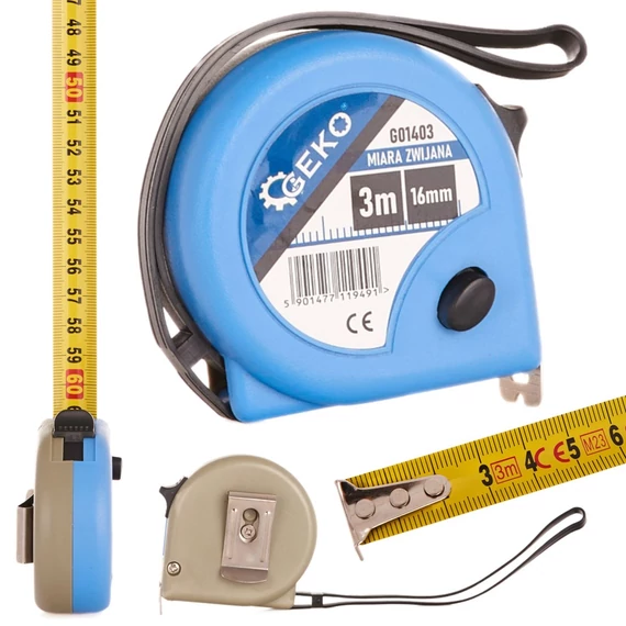 Geko mérőszalag 6x0.115mmx3m