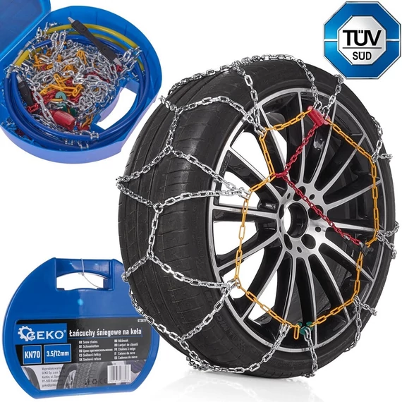 Geko hólánc készlet autókerékhez, KN70, 3.5/12mm