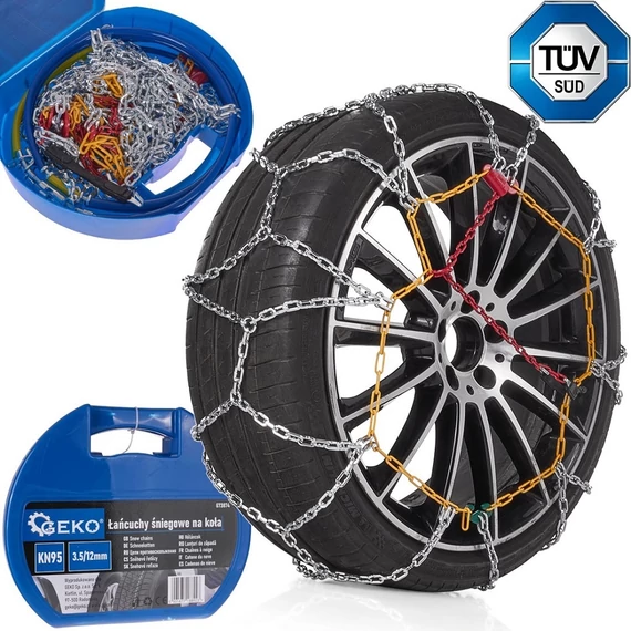 Geko hólánc készlet autókerékhez, KN95, 3.5/12mm