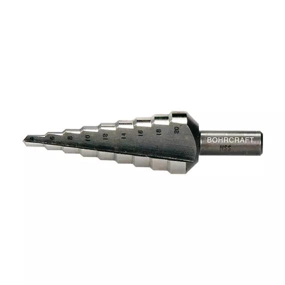 BOHRCRAFT lépcsős lemezfúró HSS 4-30/2mm 14 lépcsős No.3A