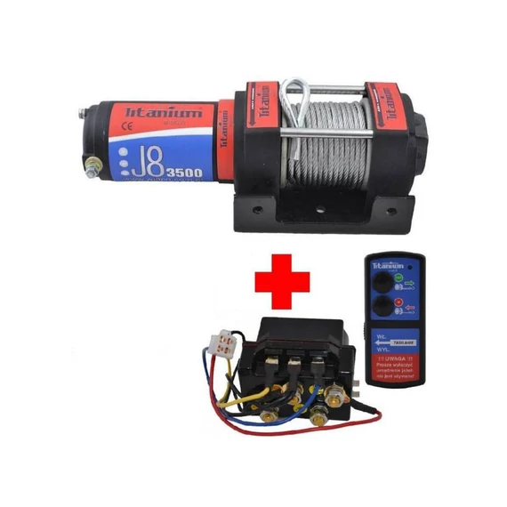 Elektromos csörlő quadhoz 1600kg, 12V