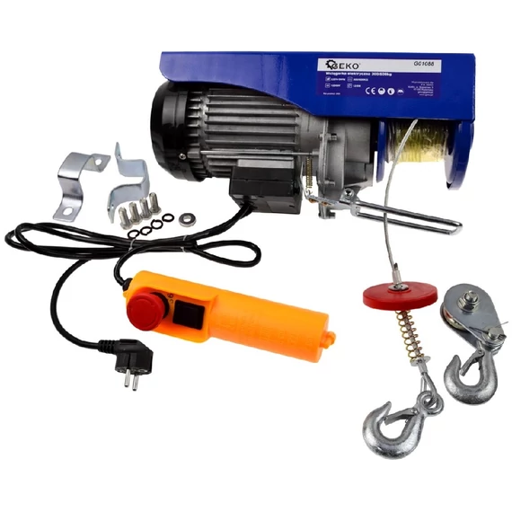 Geko elektromos drótkötél-csörlő, 300-600kg, 1.2kW