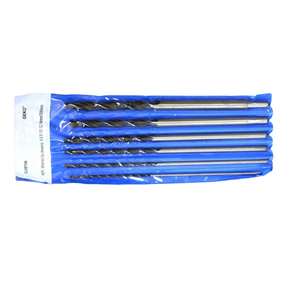 Geko hosszított fafúró készlet, 4-14mm, 6db