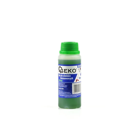 Geko olaj kétütemű motorokhoz, zöld 100ml