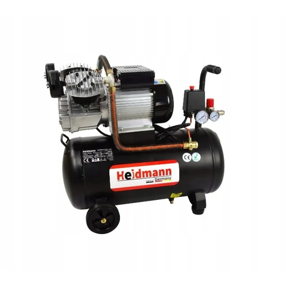 Heidmann 2 hengeres olajos kompresszor, 50L