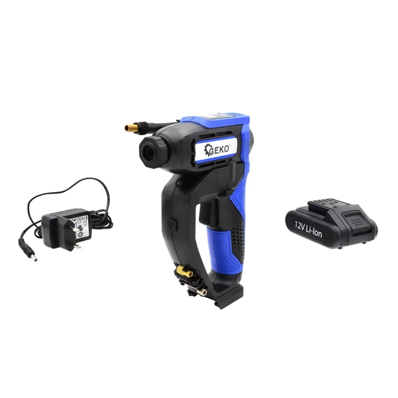 Geko akkus kompresszor, 12V, 1.5Ah, 10bar