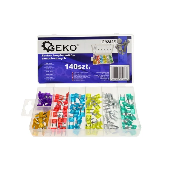 Geko biztosíték készlet, 140 darabos