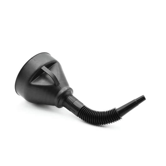 Geko műanyag tölcsér flexibilis csővel, szűrővel, 140mm
