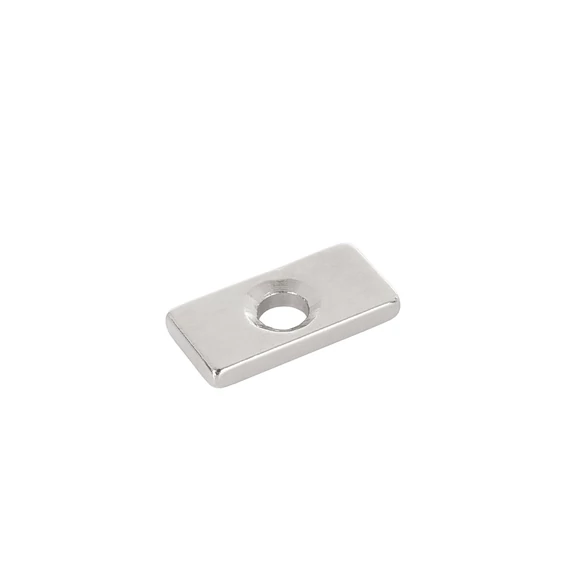 Geko neodímium mágneslap készlet csavarlyukkal, 20x10x3mm, 2db-os