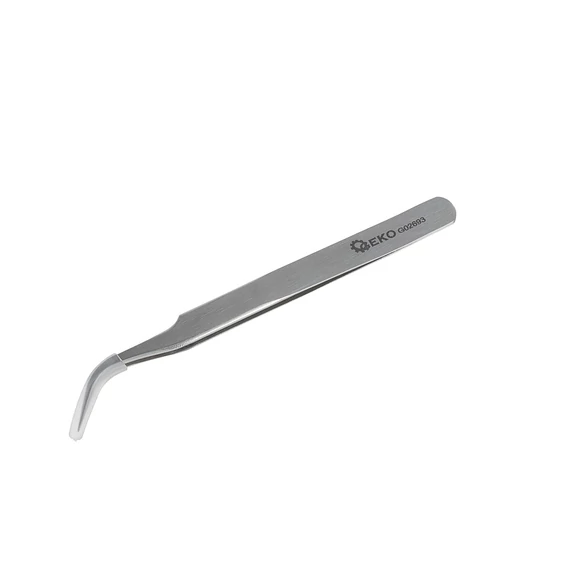 Geko precíziós csipesz ívelt heggyel, 120mm