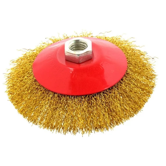 Geko sárgaréz krimpelt drótkorong sarokcsiszolókhoz 125mm M14 