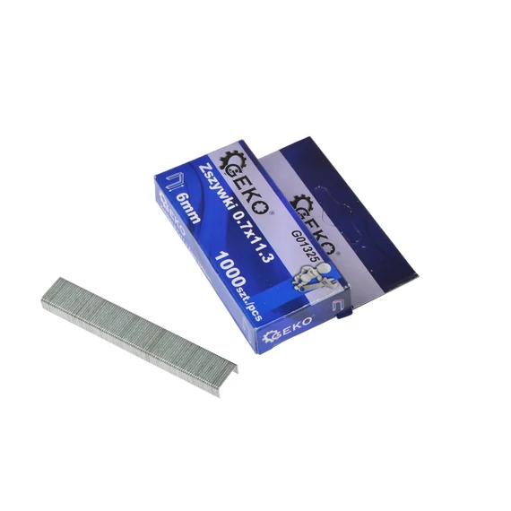 Geko tűzőkapocs horganyzott acél, 0.7x11.3x14mm, 1000db