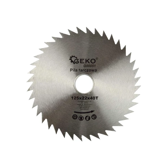 Geko körfűrészlap, 40 fog, 125x40mm