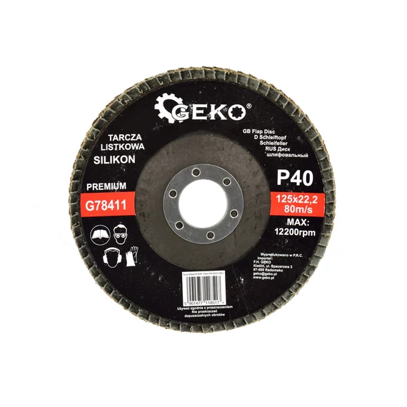 Geko Premium lamellás csiszolótárcsa 125mm P60 