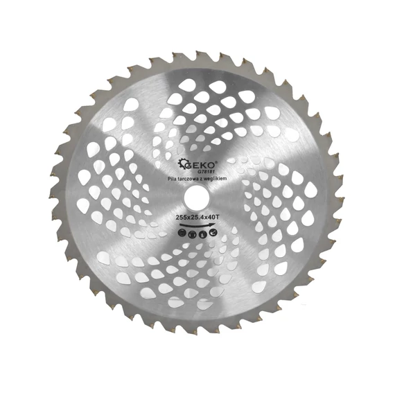 Geko vágótárcsa fűkaszához, vídia betétes, 255x25.4mm, 40fog