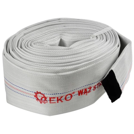 Geko tűzoltó tömlő csatlakozók nélkül, fehér, 8bar, 3", 20m