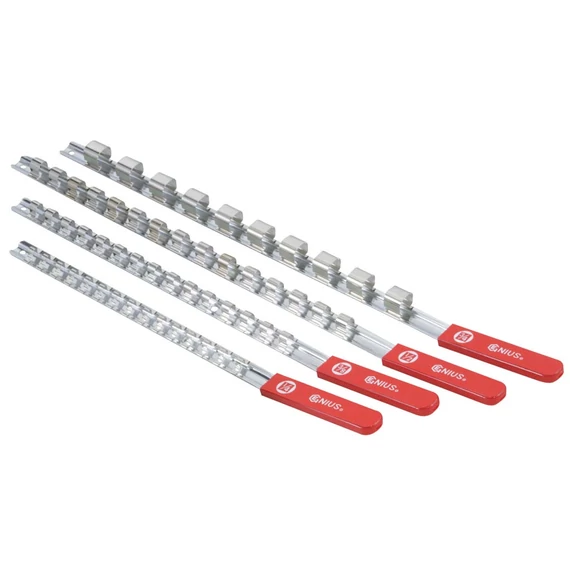 Genius Tools crowa és légkulcsfej tároló sín, 2 db, 1/2"
