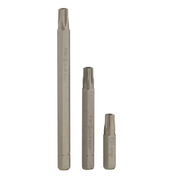 Genius Tools ötágú lyukas torx bit, T-45, 30mm, 5/16&quot;