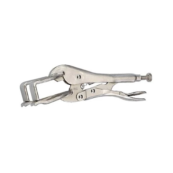 Genius Tools hegesztő patentfogó (gripp, blitzfogó), villás pofával, 9"