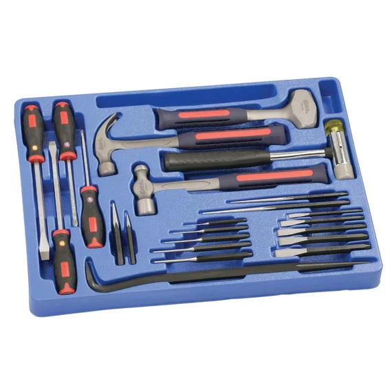 Genius Tools vágó, kiütő, üthető csavarhúzó és kalapács készlet, 23 db-os