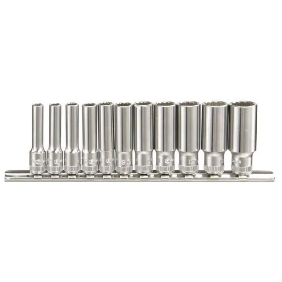 Genius Tools crowafej készlet, hosszú, metrikus 1/4", 11 db-os