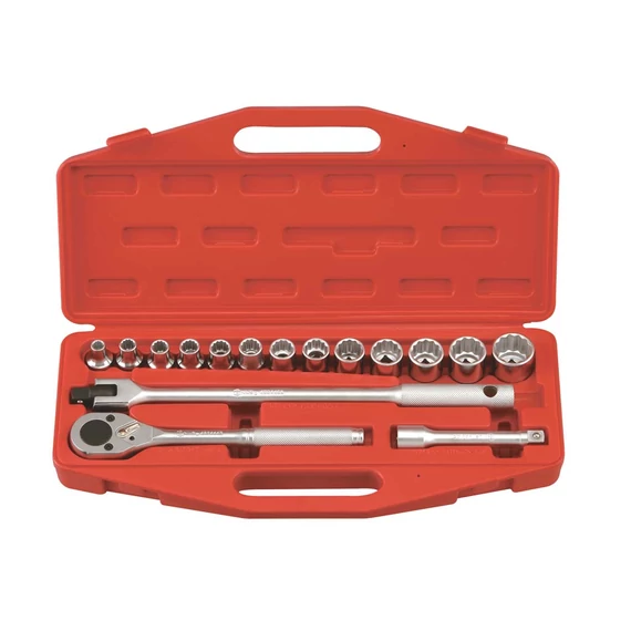Genius Tools crowafej készlet, colos 1/2", 16 db-os