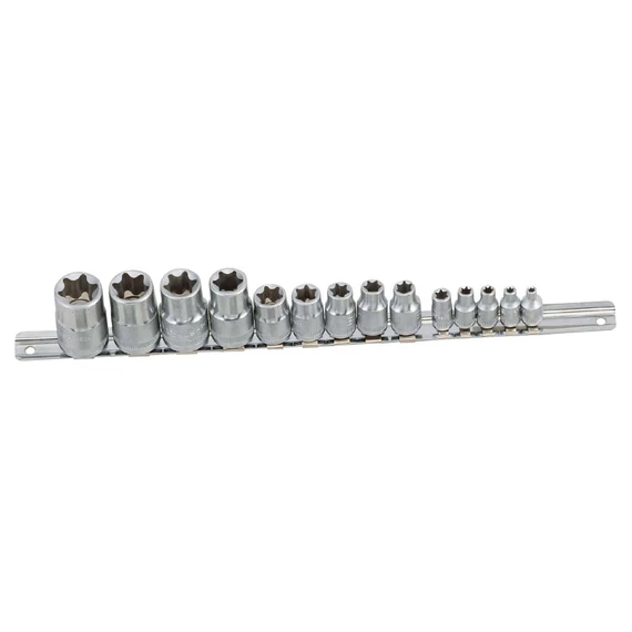 Genius Tools Crowafej készlet, E-torx 1/4&quot;, 3/8&quot;, 1/2&quot;, 14 db-os