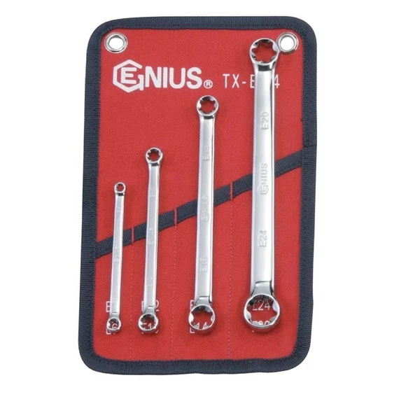 Genius Tools Csillagkulcs készlet, E-torx (belső), 4 db-os