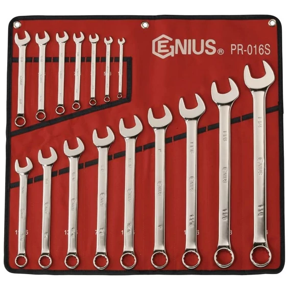 Genius Tools csillag-villáskulcs készlet, 1/4&quot;-1.1/4&quot;, 16db