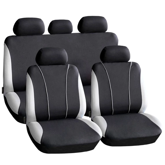 Carguard HSA003 autós üléshuzat szett, szürke-fekete, 9 db-os  