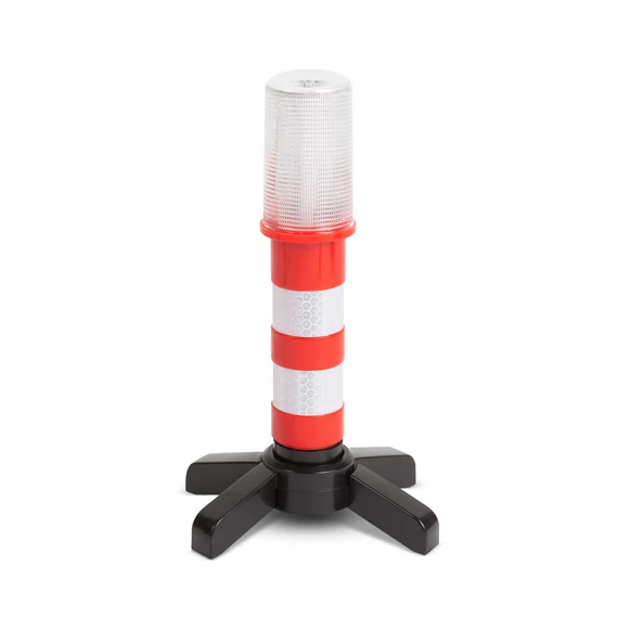 Elakadásjelző lámpa, mágneses, elemes, 6 piros LED