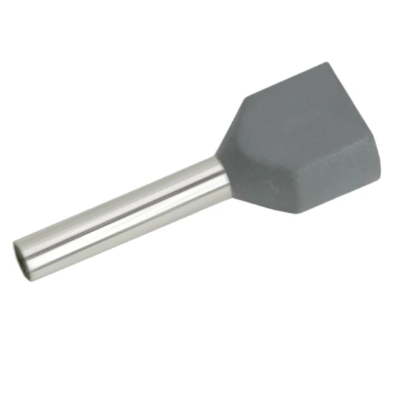Érvéghüvely 2x0,75 mm²-es vezetékekhez
