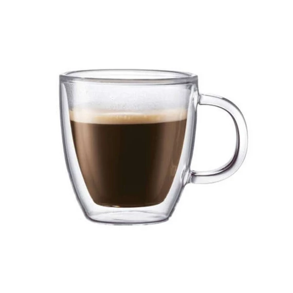 Duplafalú üvegpohár, 150ml
