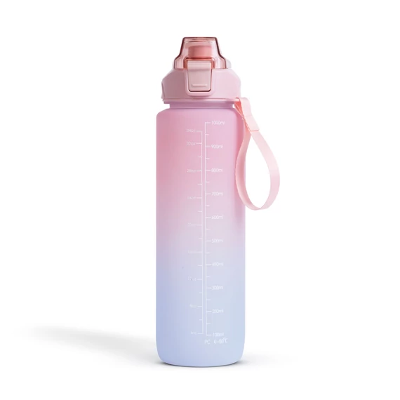 Sport kulacs, opálos, rózsaszín-kék színátmenetes, 1l