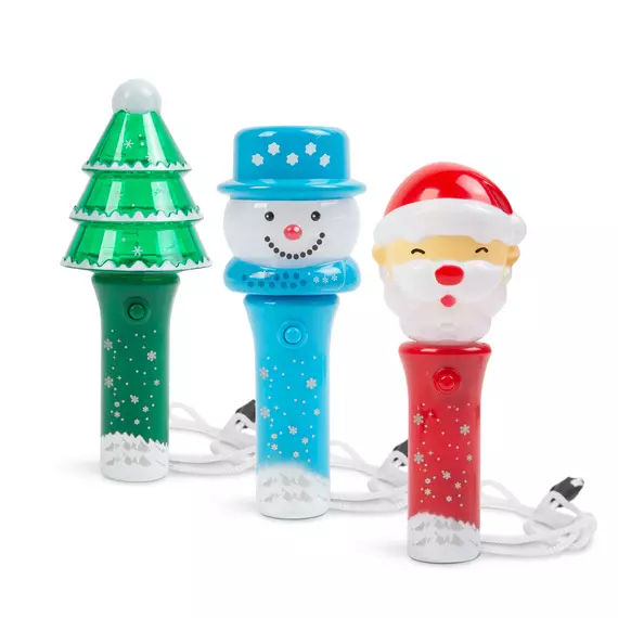 Family karácsonyi LED lámpa, színes LED-es, 3 féle, 13,5cm