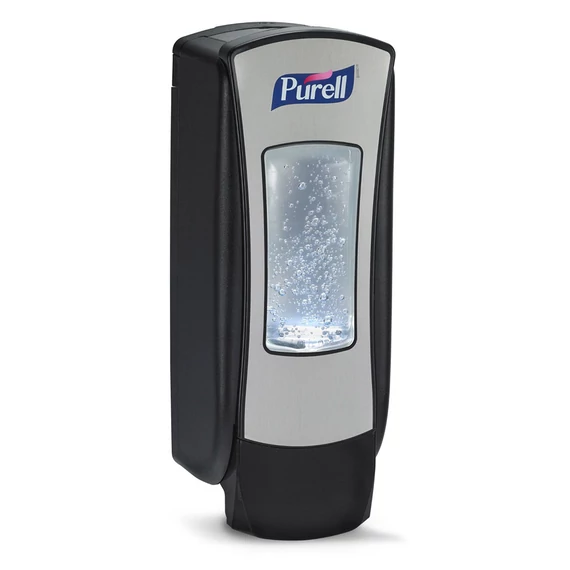 Purell nyomógombos kézfertőtlenítő adagoló, fekete/ezüst, ADX, 700 ml