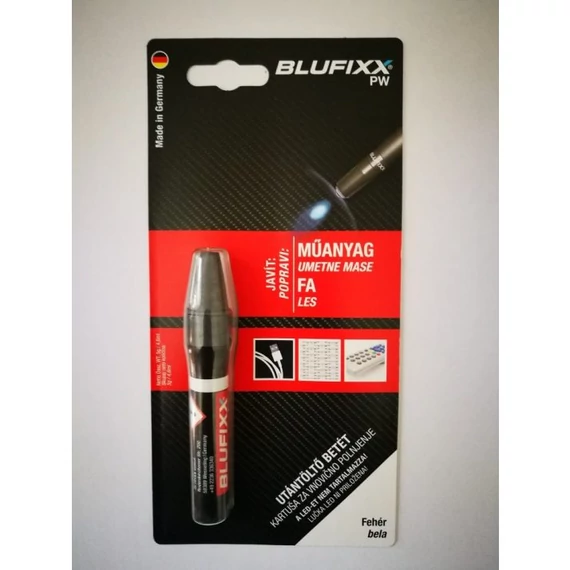 Blufixx PW fényre megkeményedő javító gél patron, fehér, 5g