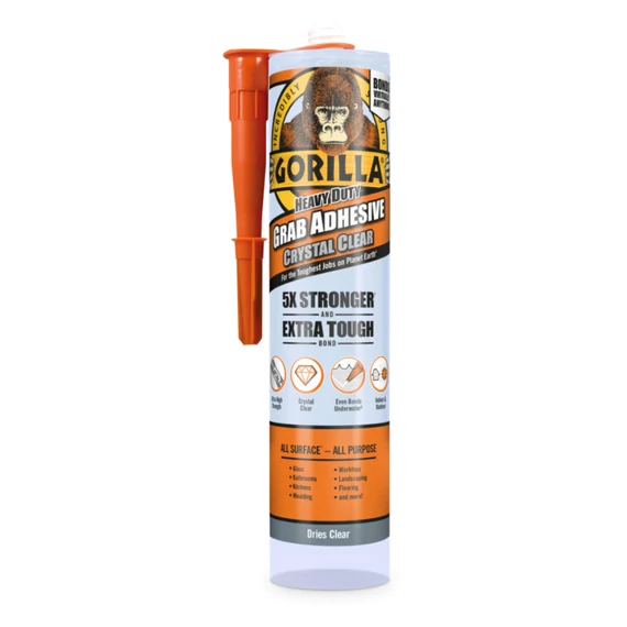 Gorilla Grab Heavy Duty Crystal Clear építési ragasztó, 30mp, 270ml