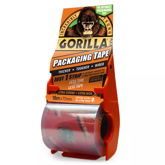 Gorilla Packing csomagolószalag adagolóval, 18mx72mm