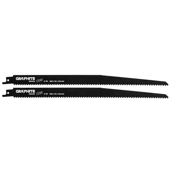 Graphite orrfűrészlapok, HCS, 300x19x1.25mm, 6TPI, 2db