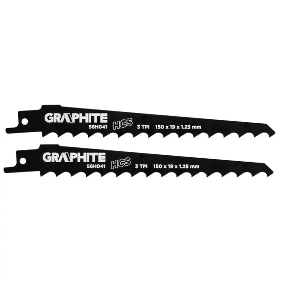 Graphite orrfűrészlapok, HCS, 150x19x1.25mm, 6TPI, 2db